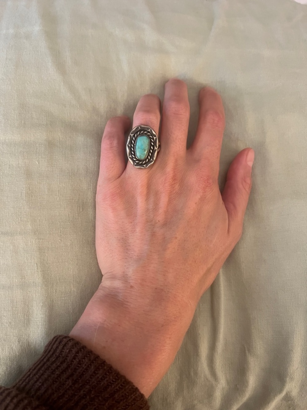 Vintage Sterling Silver Turquoise Ring